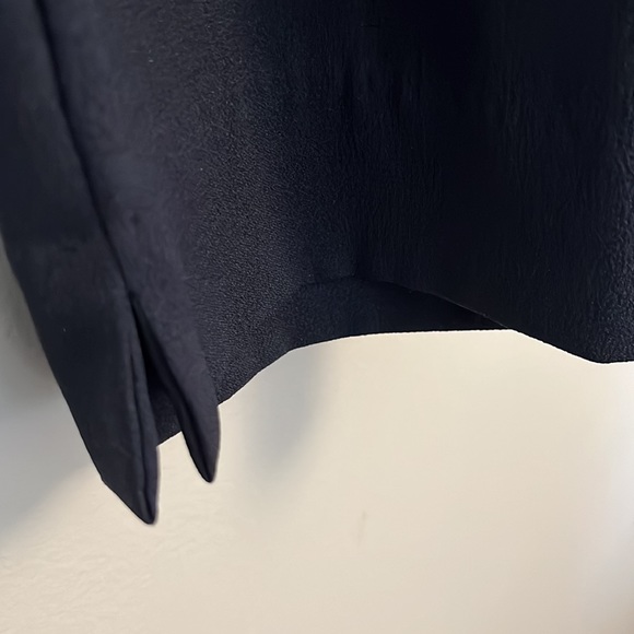 Navy tapered dress pants with drawstring closure - Picture 3 of 4